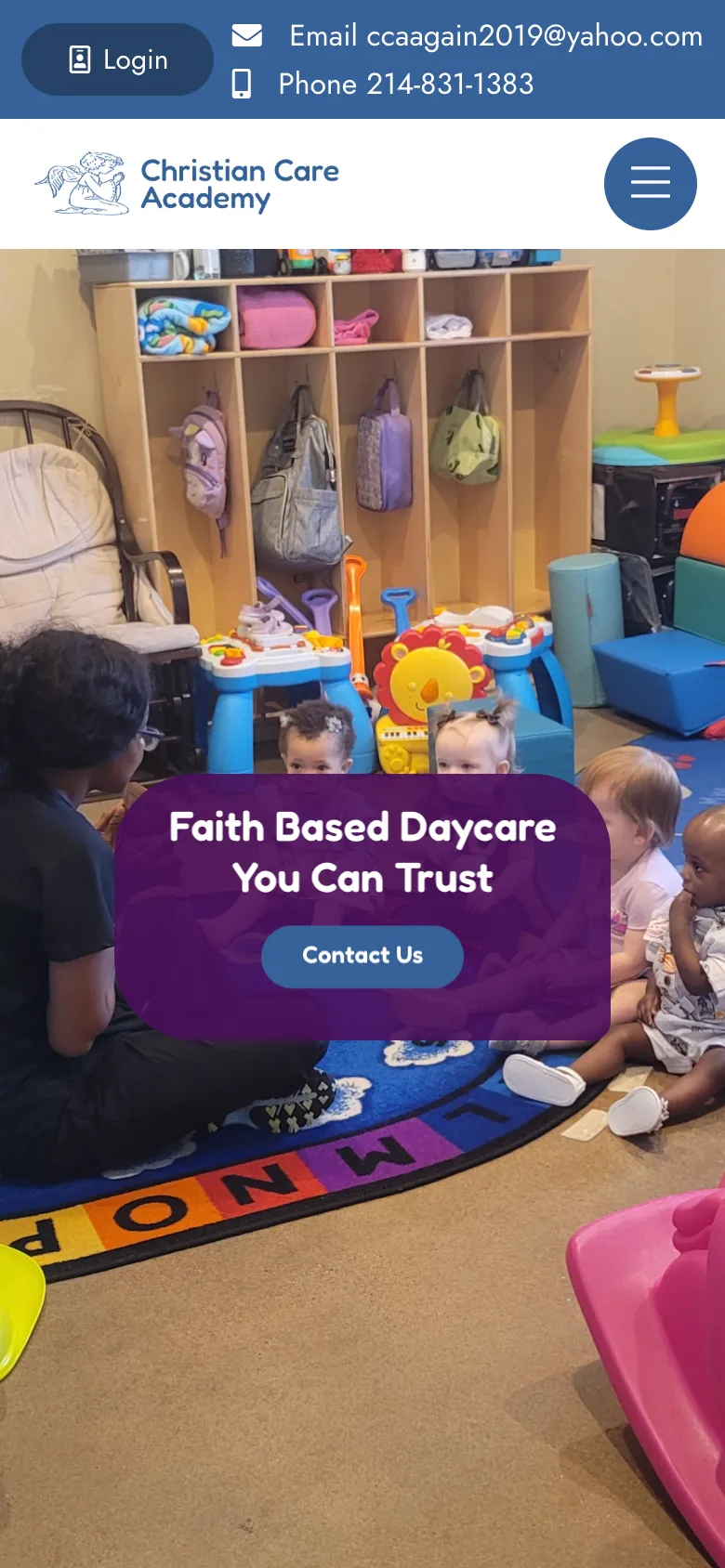 Christian Care Academy mobile website