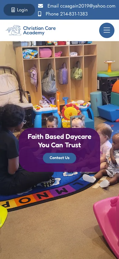 Christian Care Academy mobile website