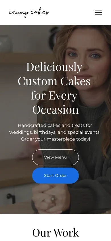 Crump Cakes Bakery mobile website