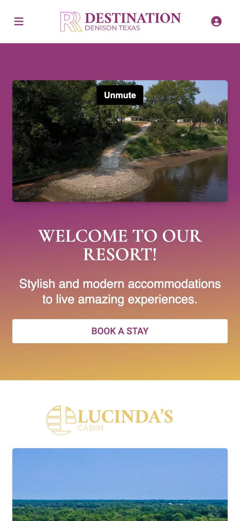 Destination Denison TX mobile website
