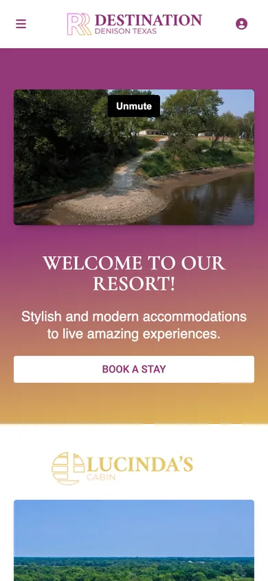 Destination Denison TX mobile website