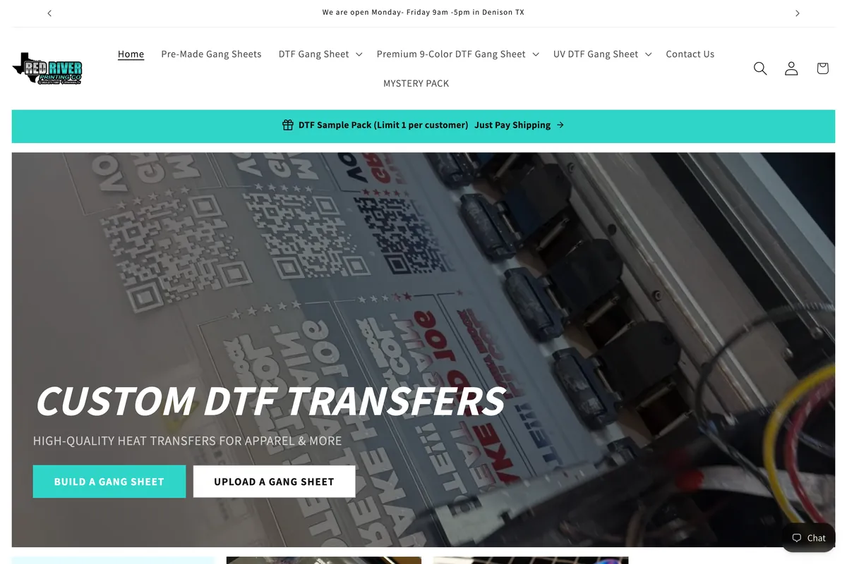 Red River Printing desktop website