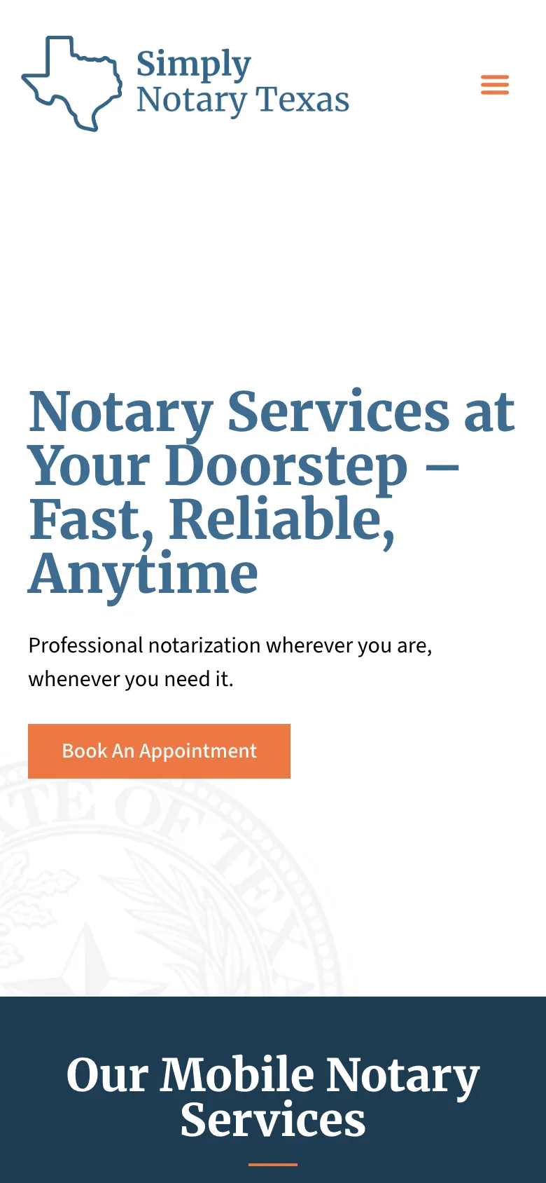 Simply Notary mobile website
