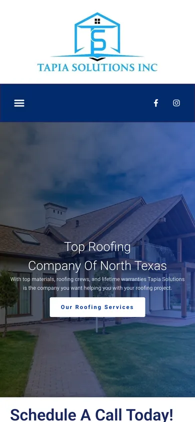 Tapia Solutions mobile website