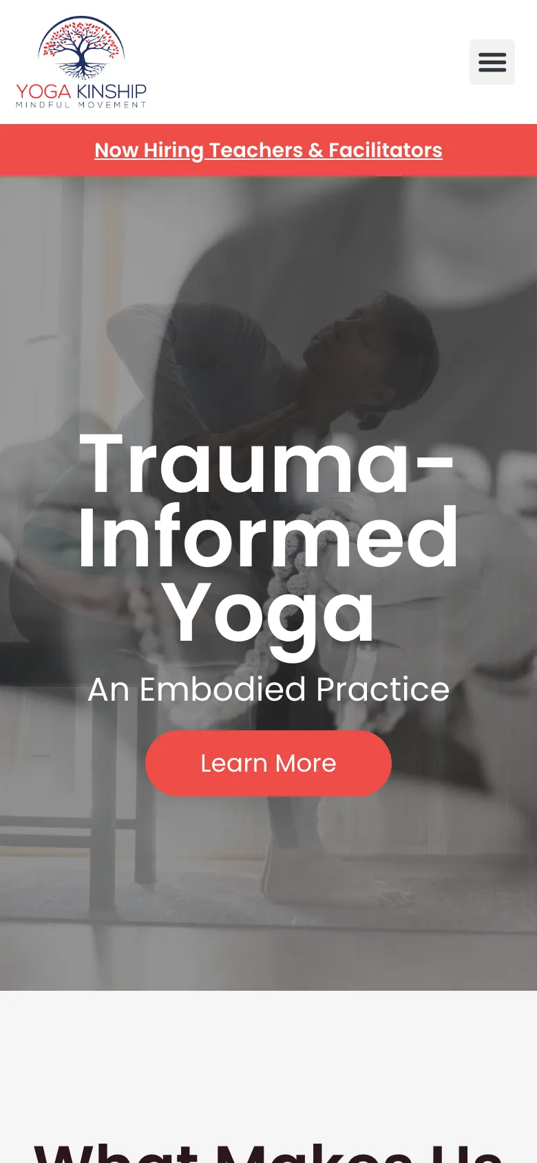Yoga Kinship mobile website