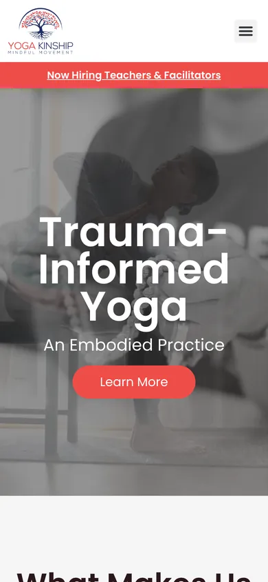 Yoga Kinship mobile website